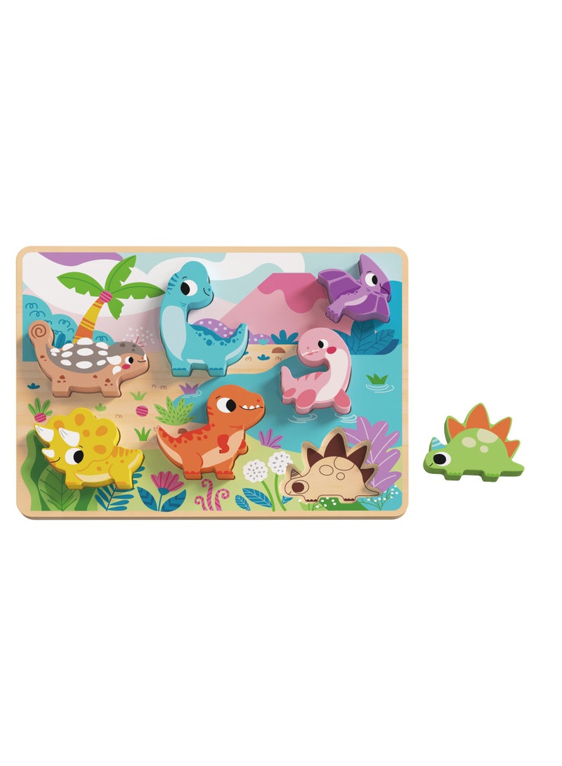 Tooky Toy Wooden Dinosaur Puzzle - Image 1